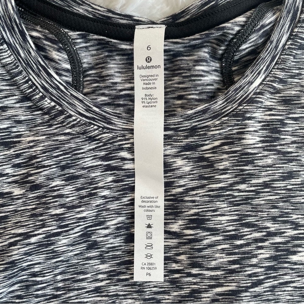 Lululemon 🍋 Runderful Long Sleeve Spaced Put Space Dye Black 6 - Picture 4 of 12